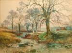 MacWHIRTER John 1839-1911,A river landscape with cattle & sheep,Nigel Ward & Morris GB 2007-06-16