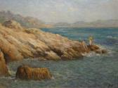 MACY William Starbuck 1853-1945,Pêcheurs sur les rochers,Bretagne Encheres FR 2009-12-07