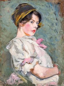 MADARáSZ Adaline 1871-1962,Portrait of a girl,Nagyhazi galeria HU 2021-02-25