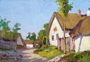 MADARASZ GYULA 1858-1931,View of Dunavecse,1929,Nagyhazi galeria HU 2017-10-03