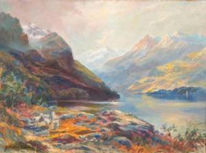 MADDEN John McIntosh 1856-1923,Mountain Landscape withSheep,Webb's NZ 2008-09-16