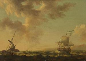 MADDERSTEEG Michiel 1659-1709,Sailing Ships on Rough Seas,Lempertz DE 2015-09-23