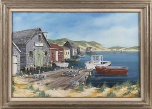 MADDOCKS JAMES W 1900,Harbor scene,Eldred's US 2021-12-02