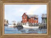 MADDOCKS JAMES W 1900,Lobster shack on the pier,1978,Eldred's US 2015-07-09