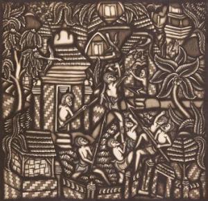 MADE RAKA Ida Bagus 1918-1976,Orang Mencuri (Man Thieving),Borobudur ID 2011-10-22