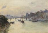 MADELAIN Gustave 1867-1944,Le Pont des Arts Seine,Hindman US 2012-09-24