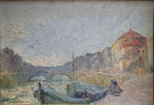 MADELAIN Gustave 1867-1944,Vue du Tréport,Gautier-Goxe-Belaisch, Enghien Hotel des ventes 2023-11-19