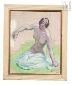 MADELINE Paul 1863-1920,Femme nue au drap blanc,Millon & Associés FR 2024-01-30