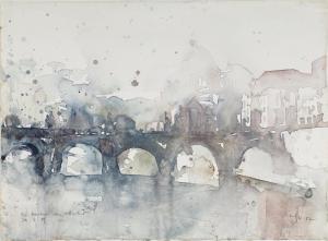 MADER Heribert 1937-2022,Die Engelsbrücke in Rom,1987,Palais Dorotheum AT 2024-01-02