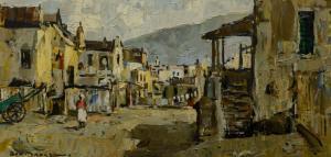 MADGE Don 1920-1997,District Six Street Scene with Figure,5th Avenue Auctioneers ZA 2023-09-03