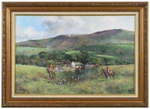 MADGWICK Clive 1934-2005,Fox Hunting in the Countryside,Brunk Auctions US 2019-01-26