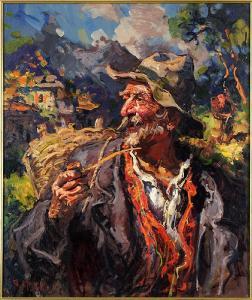 MADONINI Giovanni 1915-1989,Man with Pipe,1963,Susanin's US 2017-09-19