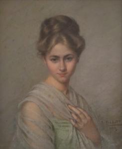 MADOT A,Jeune fille blonde au châle,1905,Gautier-Goxe-Belaisch, Enghien Hotel des ventes 2017-05-14