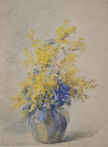 MADOT A,Vase de fleurs jaunes,Gautier-Goxe-Belaisch, Enghien Hotel des ventes FR 2017-05-14