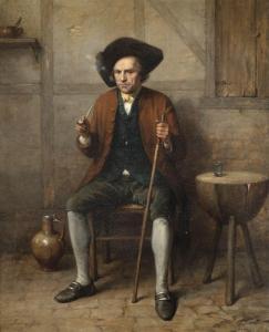 MADOU Jean Baptiste 1796-1877,Baptiste - Pipe smoker,1859,De Vuyst BE 2024-03-02