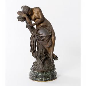 MADRASSI Luca 1848-1919,Figura femminile che riposa assisa su di un tronco,Della Rocca IT 2016-11-17