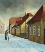MADSEN Ole 1900-1900,Scenery from Christiansfeld,1948,Bruun Rasmussen DK 2017-03-14
