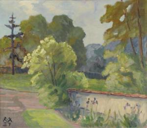 MADSEN Viggo Svend 1885-1954,A view from a park,1937,Bruun Rasmussen DK 2021-06-14