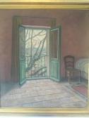 MADSEN Viggo Svend 1885-1954,Interior with open door,1950,Bruun Rasmussen DK 2021-06-10