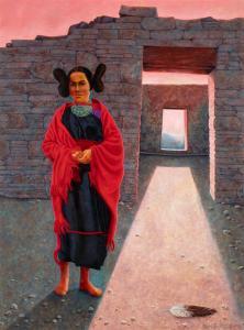 MAE WILDERSON LONGLEY Bernique 1923-1999,Hopi Sunrise,1978,Santa Fe Art Auction US 2022-05-28