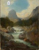 MAERZ L,Cascade en montagne,1876,VanDerKindere BE 2016-10-18