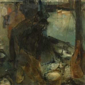 MAES Jacques 1905-1968,Vissers in de haven,1939,Campo & Campo BE 2009-10-20