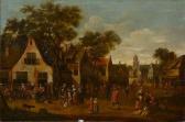 MAES Johannes 1655-1690,Marché animé sur la place du village,VanDerKindere BE 2016-11-22