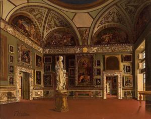 MAESTOSI Francesco 1822-1883,Interior del Palacio Pitti, Florencia,Balclis ES 2011-10-19