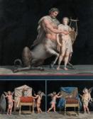 MAESTRI Michelangelo 1741-1812,Six gouaches reprenant des fresques de Pompéi,Aguttes FR 2020-12-21