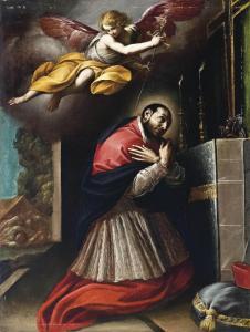 MAESTRO DEL SAN SEBASTIANO MONTI 1600-1600,Estasi di San Carlo Borromeo,Christie's GB 2011-11-25