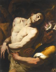 MAESTRO DEL SAN SEBASTIANO MONTI 1600-1600,THE CROWNING WITH THORNS,Sotheby's GB 2014-07-10