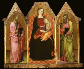MAESTRO DELLA PREDELLA DELL'ASHMOLEAN,Madonna col Bambino tra San Jacopo e Sant’’,Finarte 2005-04-17