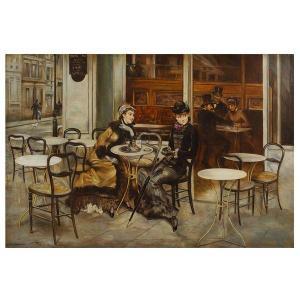 MAFFEI Alessandro 1790-1859,Conversazione al caffè di due giovani signor,Colasanti Casa D'Aste Roma 2022-09-13