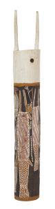 MAGANI Mick 1920-1984,Log Coffin with Cuttlefish and Swordfish Designs,1977,Leonard Joel 2022-04-11