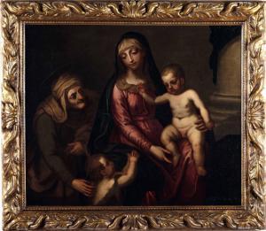MAGANZA Alessandro 1556-1630,Madonna col Bambino, Sant\’Anna e San Giovannino,Cambi IT 2022-11-23