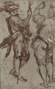 MAGANZA Giovanni Battista I 1513-1586,Deux guerriers debout,Christie's GB 2015-03-25