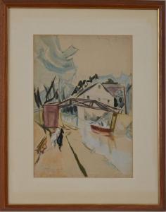 MAGER Gus 1878-1956,Canal Beside the Delaware, on Pennsylvania Side,1922,Stair Galleries 2014-03-21