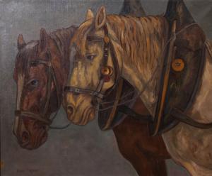MAGER SEP,Hlavy koňů s chomouty,Antikvity Art Aukce CZ 2009-03-22