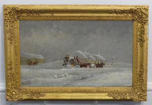 MAGGS John Charles 1819-1896,A stagecoach outside an Inn in a winter landscape,Chilcotts 2024-02-03