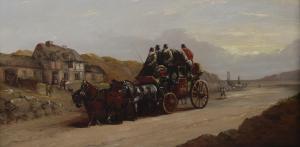 MAGGS John Charles 1819-1896,Coach and four by the coast,Great Western GB 2024-01-17