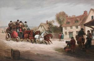 MAGGS John Charles 1819-1896,The London to York Royal Mail coach,1881,Woolley & Wallis GB 2024-03-06