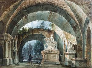 Magnani Girolamo 1815-1889,Scenografia per il Don Giovanni, monumento eque,Il Ponte Casa D'aste Srl 2018-04-18