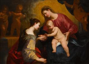MAGNASCO Stefano 1635-1674,The Mystic Marriage of Saint Catherine,1635,Sotheby's GB 2022-12-08
