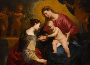 MAGNASCO Stefano 1635-1674,The Mystic Marriage of Saint Catherine,Sotheby's GB 2021-07-08