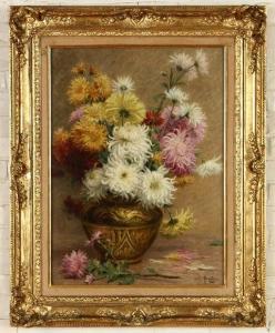 MAGNE Désiré Alfred 1855-1936,Chrysanthemums in Vase,Kamelot Auctions US 2020-03-26