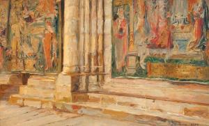 MAGNE Henri M 1877,Intérieur de la cathédrale de Reims,Aguttes FR 2011-05-30