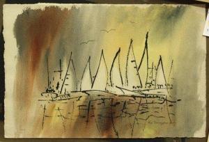 MAGNER William,Abstract Sailboats,Clars Auction Gallery US 2009-07-11