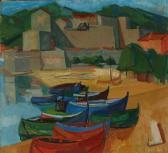 MAGNUSSEN Mogens 1921-2009,Coastal view from Collioure, France,Bruun Rasmussen DK 2018-06-05