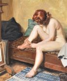 MAGNUSSON Gustaf 1890-1957,Study of a Nude Dressing,1947,John Nicholson GB 2013-05-22