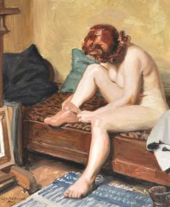 MAGNUSSON Gustaf 1890-1957,Study of a Nude Dressing,John Nicholson GB 2013-07-04
